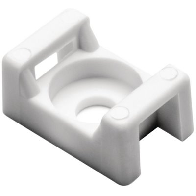 Cable tie mount for screw fixation CTM1-PA66-WH HellermannTyton, white, 100 pcs.