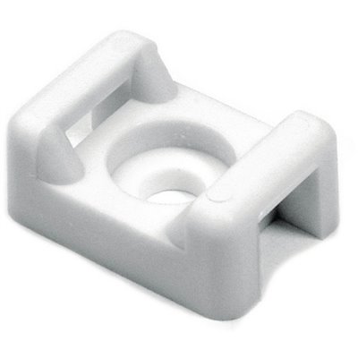 Cable tie mount for screw fixation CTM2-PA66-WH HellermannTyton, white, 100 pcs.