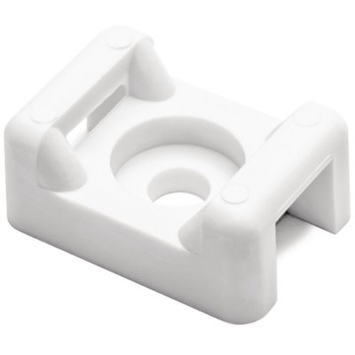 Cable tie mount for screw fixation CTM2-PA66-WH HellermannTyton, white, 100 pcs.