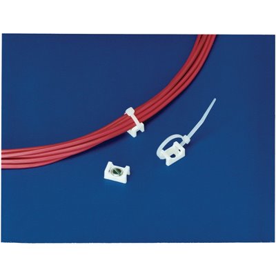 Cable tie mount for screw fixation CTM2-PA66-WH HellermannTyton, white, 100 pcs.