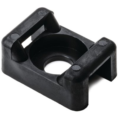 Cable tie mount for screw fixation CTM4-PA66-BK HellermannTyton, black, 100 pcs.