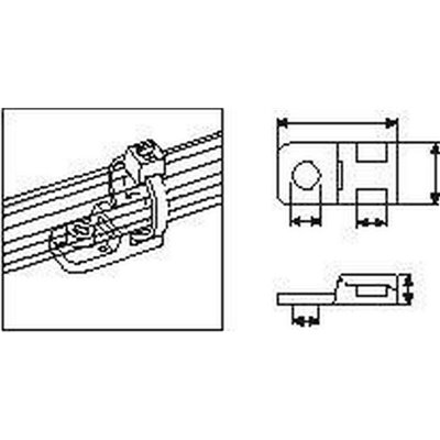 Cable tie mount for screw fixation CTAM2-N66-NA 100pcs. HellermannTyton