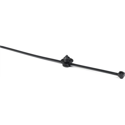 Opaska kablowa mocująca T120RFT9B-PA66HS/PA66HIRHSUV-BK HellermannTyton, czarna, 100 szt.
