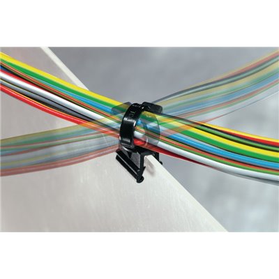 Fixing cable tie CBTOS50RSTUD5-PA66HS/PA66HIRHS-BK HellermannTyton, black, 1000 pcs.