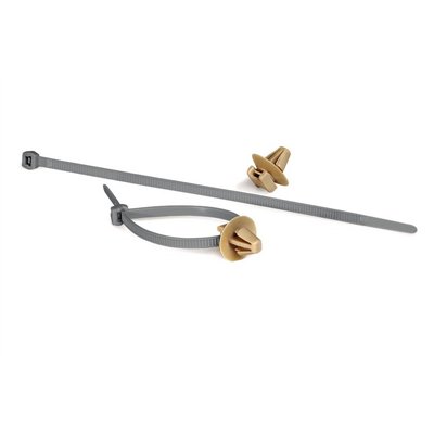 Opaska kablowa mocująca T50ROSP1SFT6.5-PA46/PEEK-GY/BGE HellermannTyton, szaro-beżowa, 100 szt.
