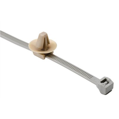 Opaska kablowa mocująca T50ROSP2SFT6.5-PA46/PEEK-GY/BGE HellermannTyton, szaro-beżowa, 100 szt.