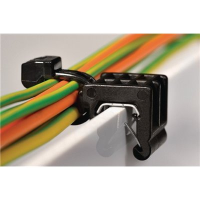 Fixing cable tie T50pinkC5B-PA66W-BK 4.6x200mm, black, 500 pcs. HellermannTyton