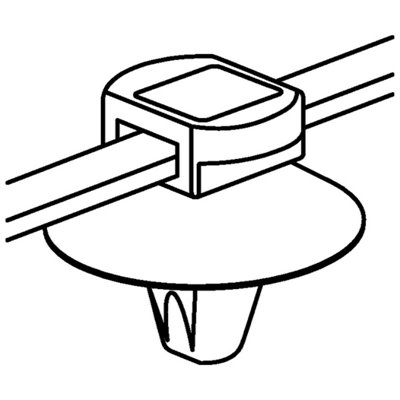 Fixing cable tie T50RSFT6.5-PA66HS-BK HellermannTyton, black, 500 pcs.