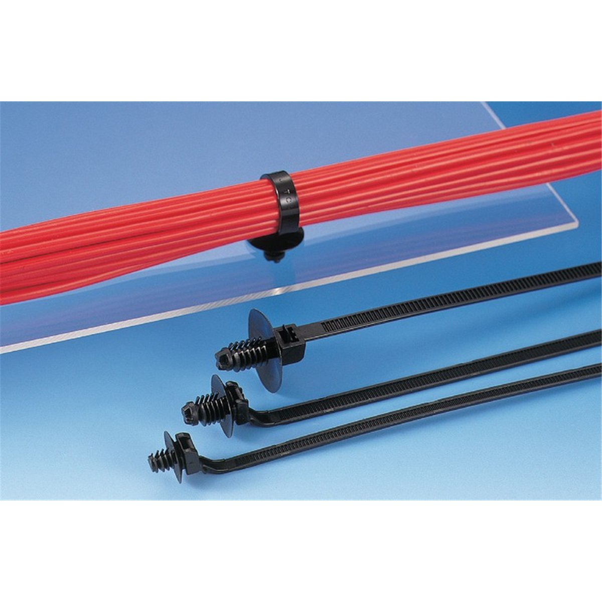 Fixing cable tie OS170-FT7-LH-PA66-BK HellermannTyton, black, 100 pcs.