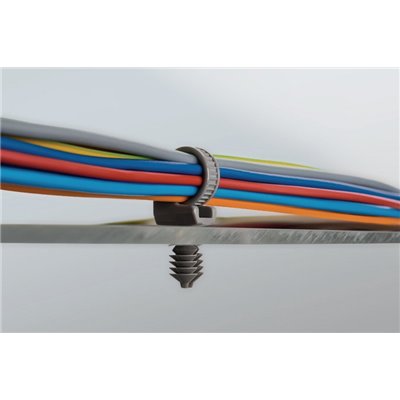 Fixing cable tie OS170-FT7-LH-PA66-BK HellermannTyton, black, 100 pcs.