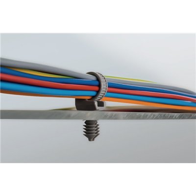 Fixing cable tie OS180FT7LH-PA66-GY HellermannTyton, grey, 500 pcs.