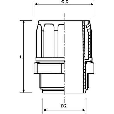 Conduit fitting FlexiGuard FG56-PG48 10pcs. HellermannTyton