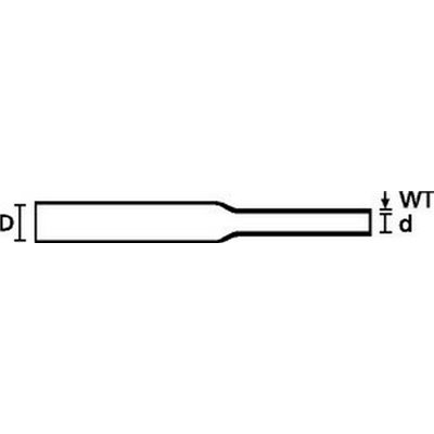 Heat shrinkable tubing 2:1 HFT-A-1,2/0,6-POX-BN 100m HellermannTyton