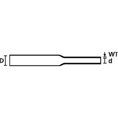 Heat shrinkable tubing 2:1 HFT-A-3,2/1,6-POX-OG 100m HellermannTyton