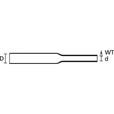 Heat shrinkable tubing 2:1 TF24-6,4/3,2-POX-CL 60m HellermannTyton