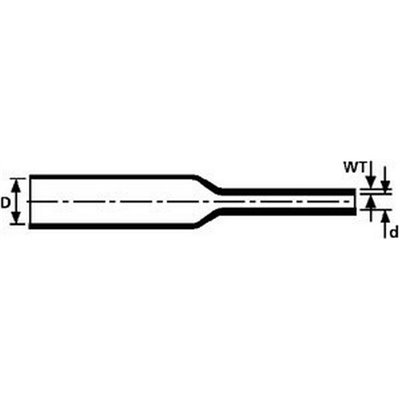 Heat shrinkable tubing 2:1 TR27-3,2/1,6-POX-BK 150m HellermannTyton