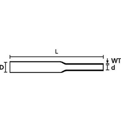 Heat shrinkable tubing 2:1 TFE2-18-1,93/1,25-PTFE-CL 50pcs. HellermannTyton