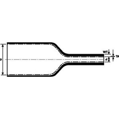 Heat shrinkable tubing 4:1 EPS-400-4/1-POX-BK 300m HellermannTyton