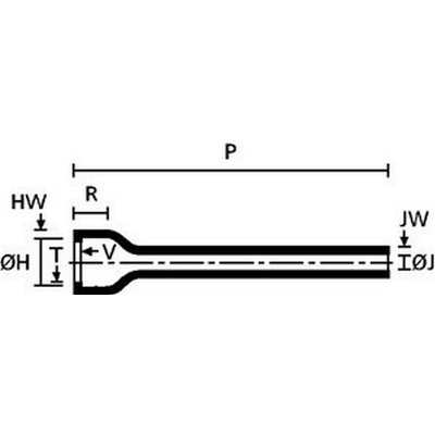 Heat shrinkable moulded shape 130-1-G VG 95343 T06 D 002 A HellermannTyton