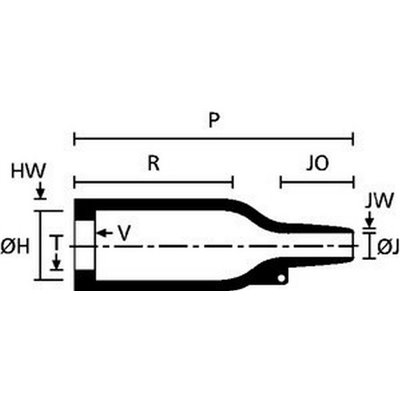 Kształtka termokurczliwa J155-42-GW24 VG 95343 T06 B 004 A HellermannTyton