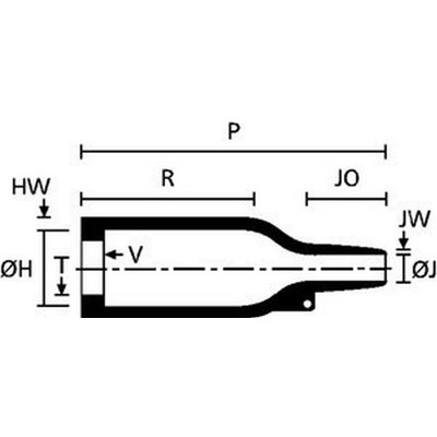 Heat shrinkable moulded shape J155-42-GW8 VG 95343 T06 B 004 A HellermannTyton