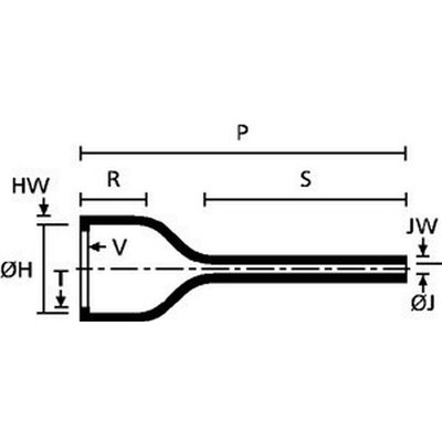 Heat shrinkable moulded shape 176-1-G VG 95343 T06 D 011 A HellermannTyton