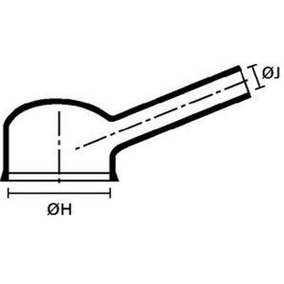 Right-angle heat shrinkable moulded shape 1135-1-G VG 95343 T06 F 013 A HellermannTyton