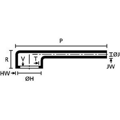 Right-angle heat shrinkable moulded shape 1135-1-G VG 95343 T06 F 013 A HellermannTyton