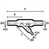 Right-angle heat shrinkable moulded shape 1301-1-G VG 95343 T08 B 001 A HellermannTyton